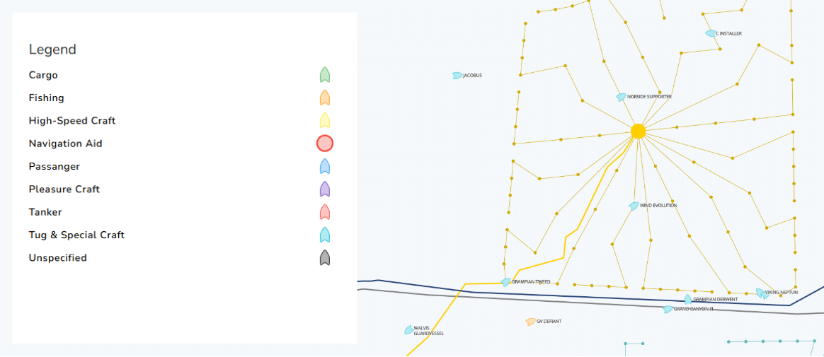 LAUTEC SaaS Platform AIS Vessel Tracking Sofia Offshore Wind Farm
